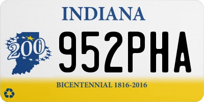 IN license plate 952PHA