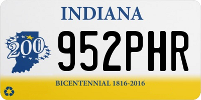 IN license plate 952PHR