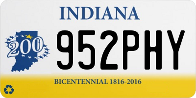 IN license plate 952PHY