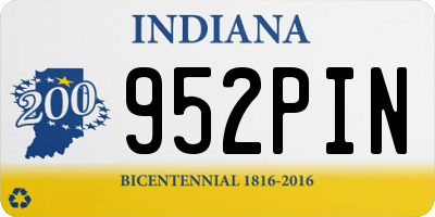 IN license plate 952PIN