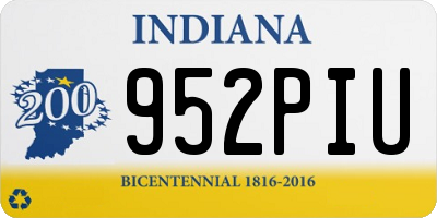IN license plate 952PIU