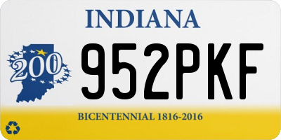 IN license plate 952PKF