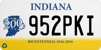 IN license plate 952PKI