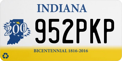 IN license plate 952PKP