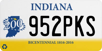 IN license plate 952PKS