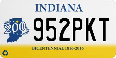 IN license plate 952PKT