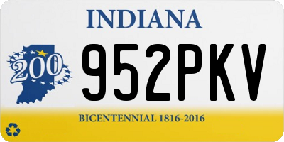 IN license plate 952PKV