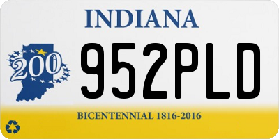 IN license plate 952PLD