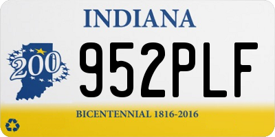 IN license plate 952PLF