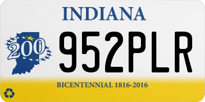 IN license plate 952PLR
