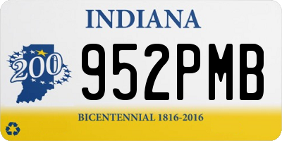 IN license plate 952PMB