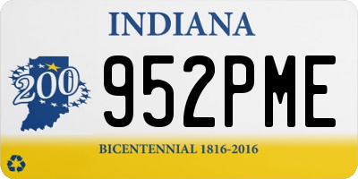 IN license plate 952PME