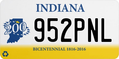 IN license plate 952PNL