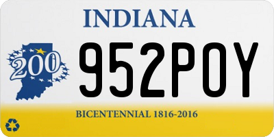 IN license plate 952POY