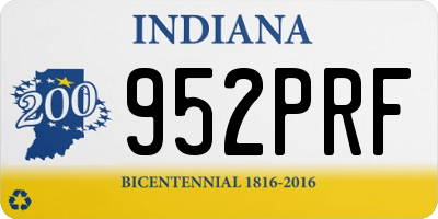 IN license plate 952PRF