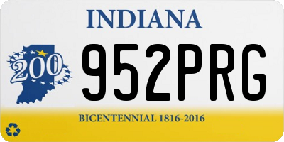 IN license plate 952PRG