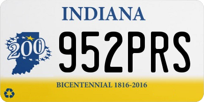 IN license plate 952PRS