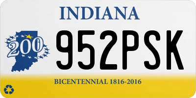 IN license plate 952PSK