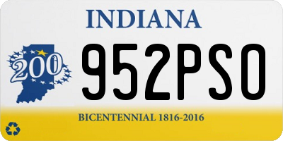 IN license plate 952PSO