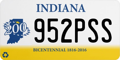 IN license plate 952PSS