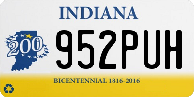 IN license plate 952PUH