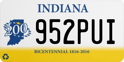 IN license plate 952PUI