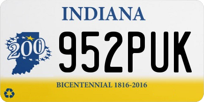 IN license plate 952PUK