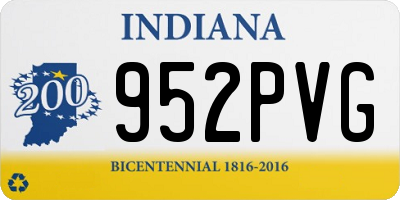 IN license plate 952PVG