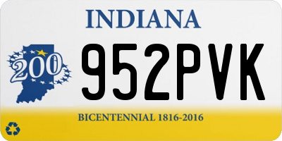 IN license plate 952PVK