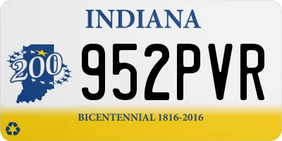 IN license plate 952PVR