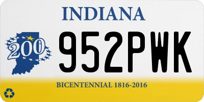 IN license plate 952PWK