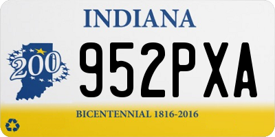 IN license plate 952PXA