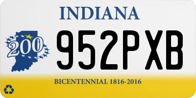 IN license plate 952PXB