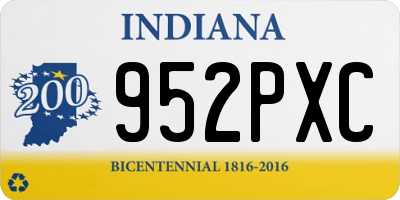 IN license plate 952PXC
