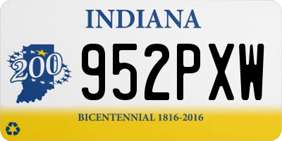 IN license plate 952PXW