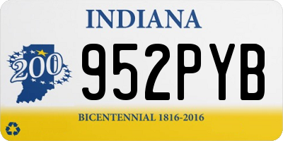 IN license plate 952PYB
