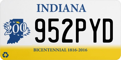 IN license plate 952PYD