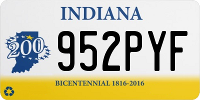IN license plate 952PYF