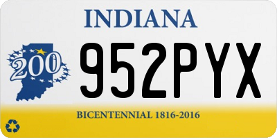 IN license plate 952PYX