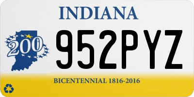 IN license plate 952PYZ