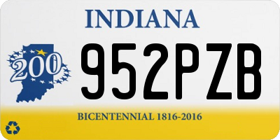 IN license plate 952PZB