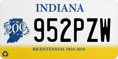 IN license plate 952PZW