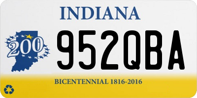 IN license plate 952QBA