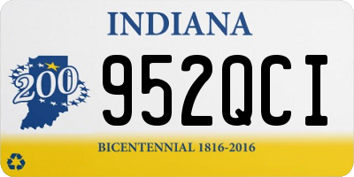 IN license plate 952QCI