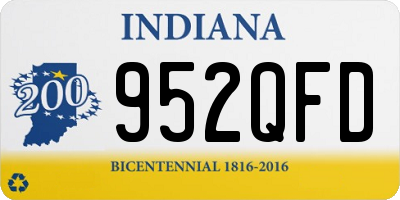 IN license plate 952QFD