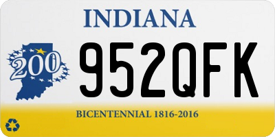 IN license plate 952QFK