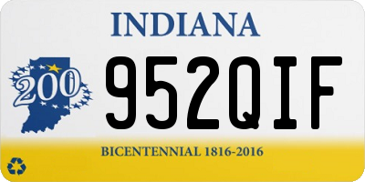 IN license plate 952QIF