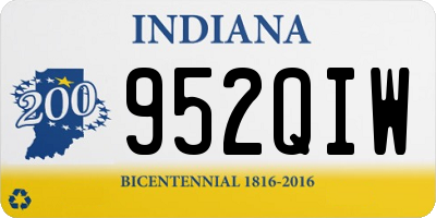 IN license plate 952QIW