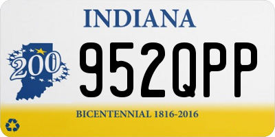 IN license plate 952QPP