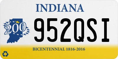IN license plate 952QSI